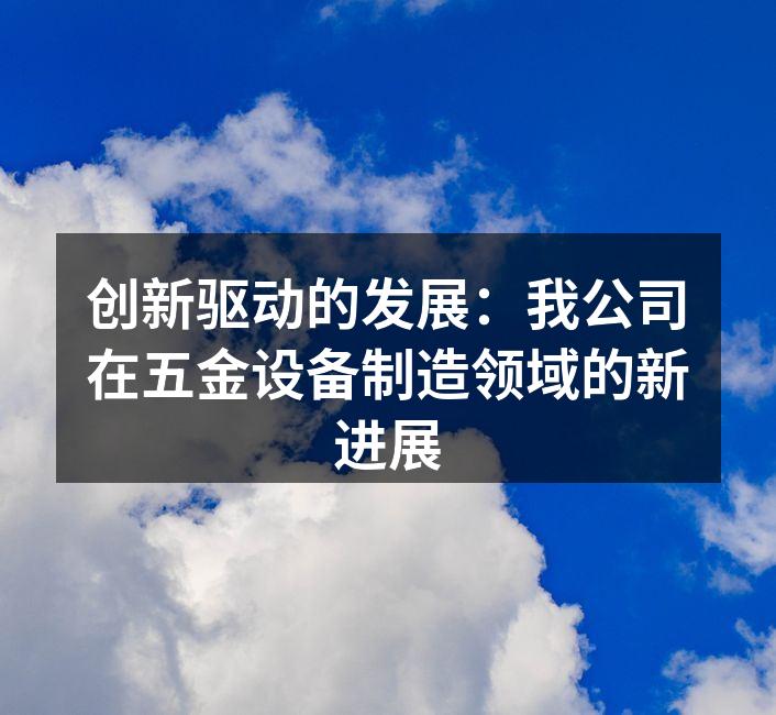 公司新型五金加工设备展示